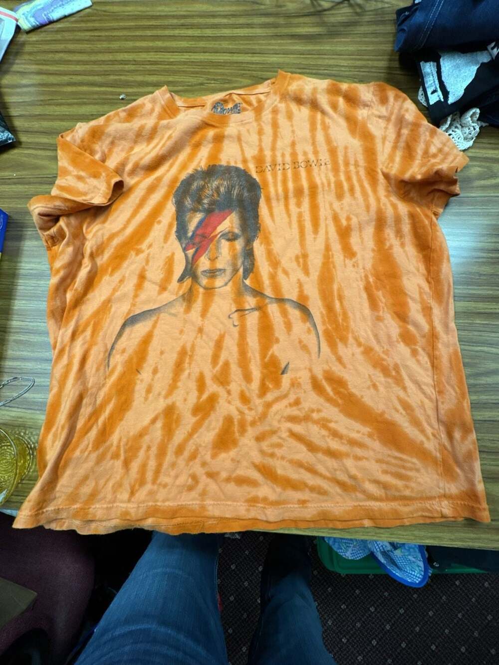 David Bowie Aladdin Sane Tie-Dye Graphic T-Shirt XL.